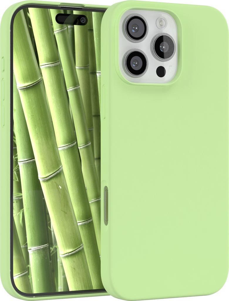 EAZY CASE Silikonhülle für Apple iPhone 16 Pro Max Silikon Backcover Schutz in Grün