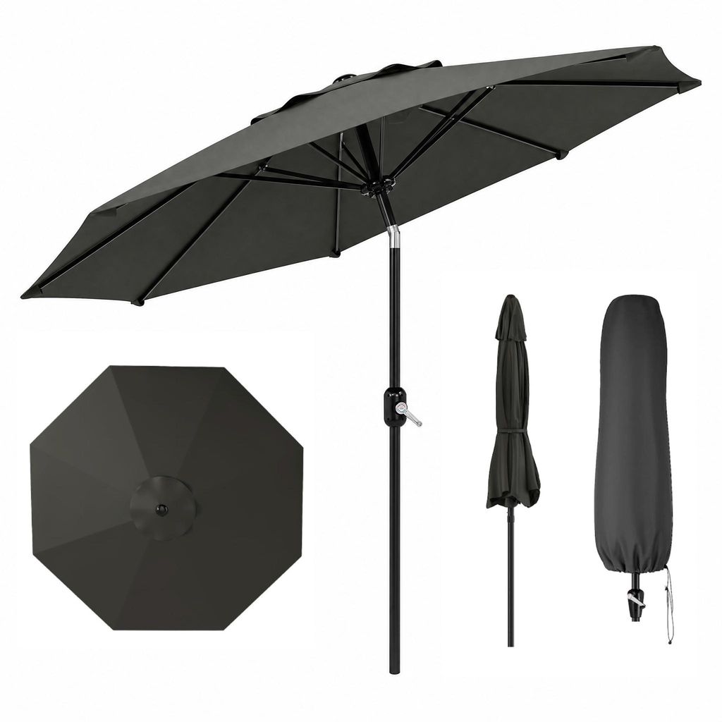 Alu Sonnenschirm Ø270cm Gartenschirm Terrassenschirm Produktbild 