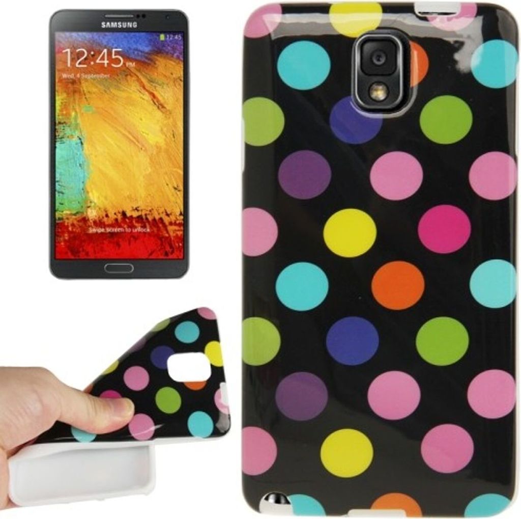 Schutzhülle für Handy Samsung Galaxy Note 3 N9000 schwarz/bunt