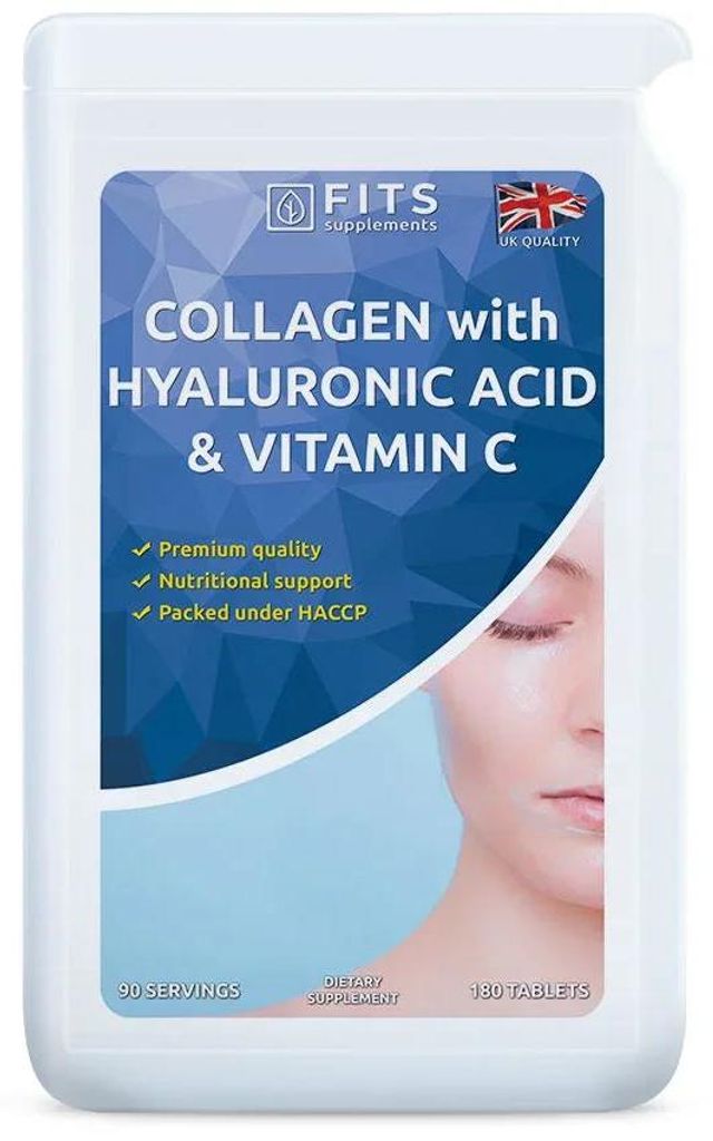 Kollagen mit Hyaluronsäure und Vitamin C, 180 Tabletten