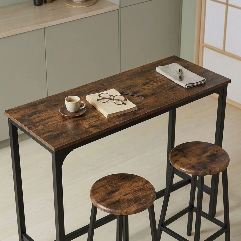 Table haute et tabourets Jostin : la solution déco pour petits espaces - 9