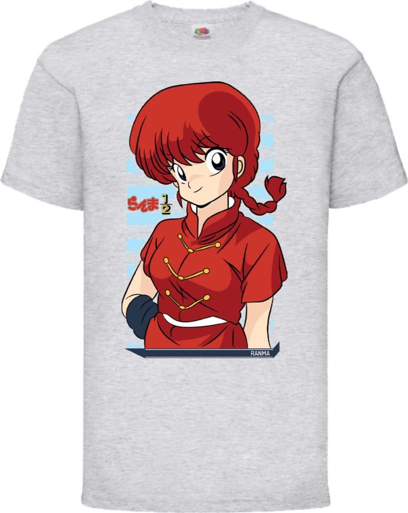 Kinder T-Shirt Ranma Saotome, 9-11 Jahr - 140 / Grau