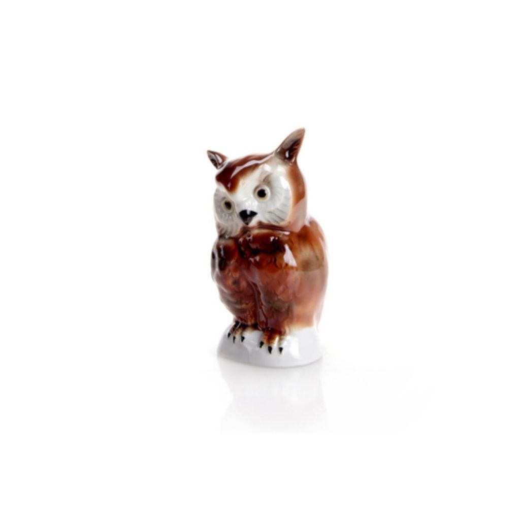 Porcelánová soška sovy, verná predlohe, ručne vyrobená, Obrázok produktu 