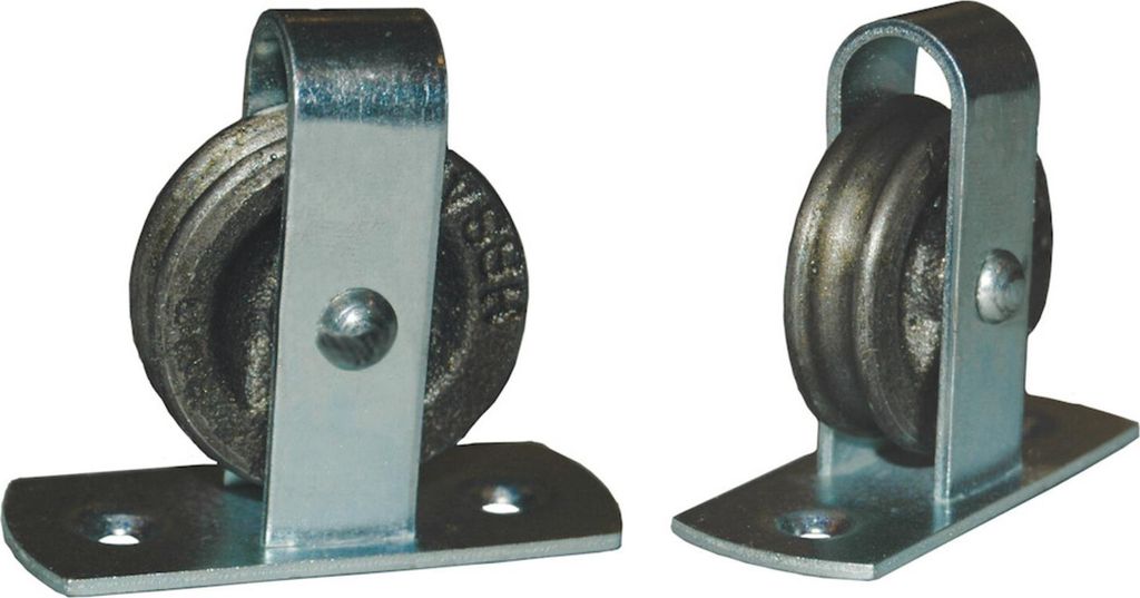 HBS Betz Stehrolle 496 Durchmesser 40mm Nut 6mm verzinkt vernietet Gehäuse aus Bandstahl mit Längsplatte - 63137