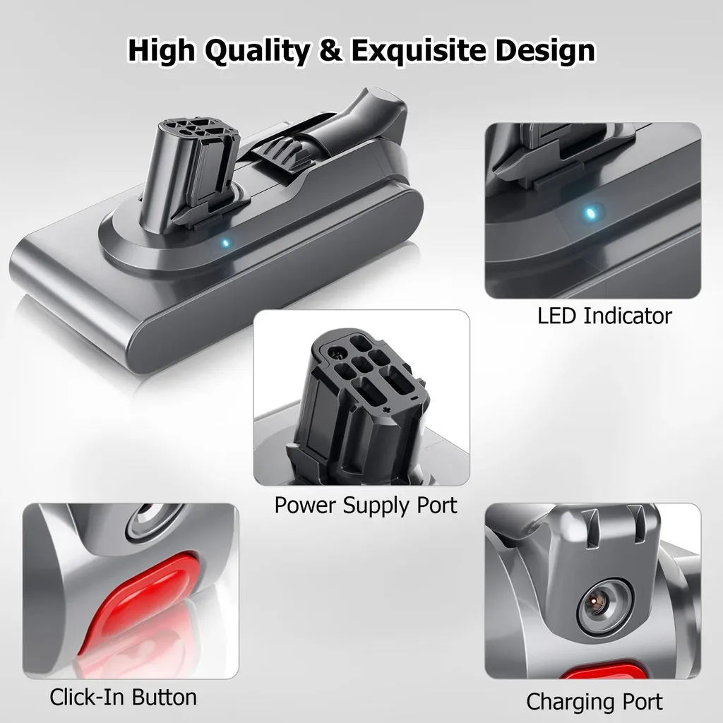Batterie pour V12 Detect Slim 25.2V - Solution Double Autonomie Maison - 6