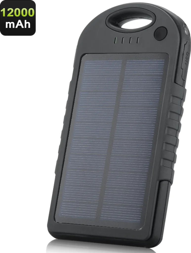 Power Bank Solare 12000mAh Alta Efficienza | Caricabatterie Portatile USB