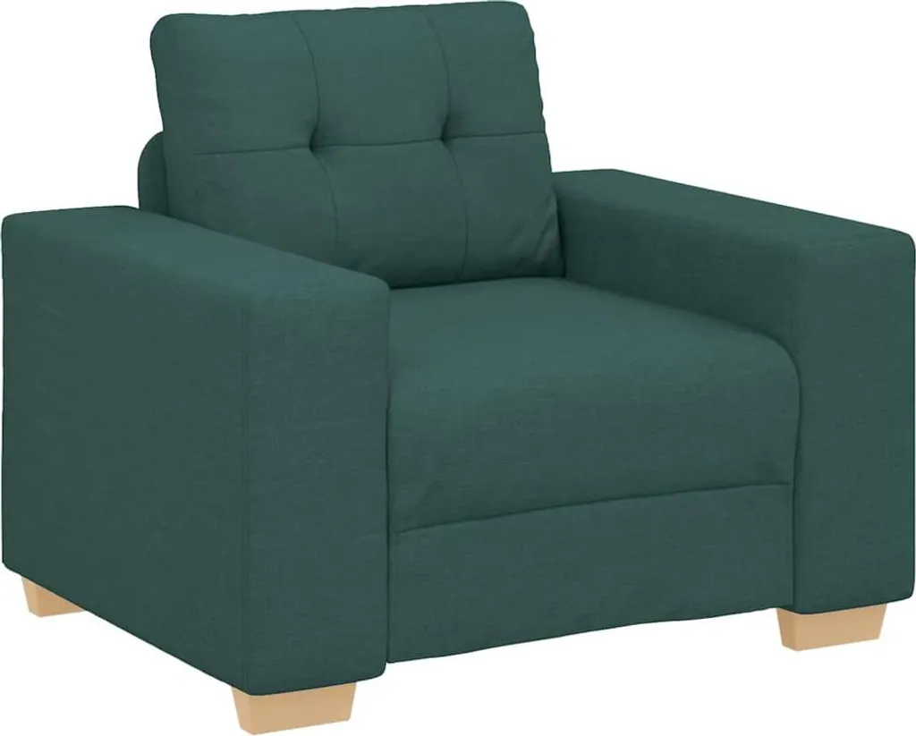 Poltrona Soggiorno vidaXL Verde Scuro 100x78x80cm Tessuto Resistente
