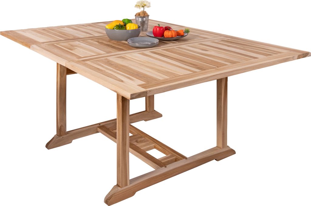 SAM® Teak Gartentisch eckig ausziehbar 120 - 170 cm x 120 Produktbild 