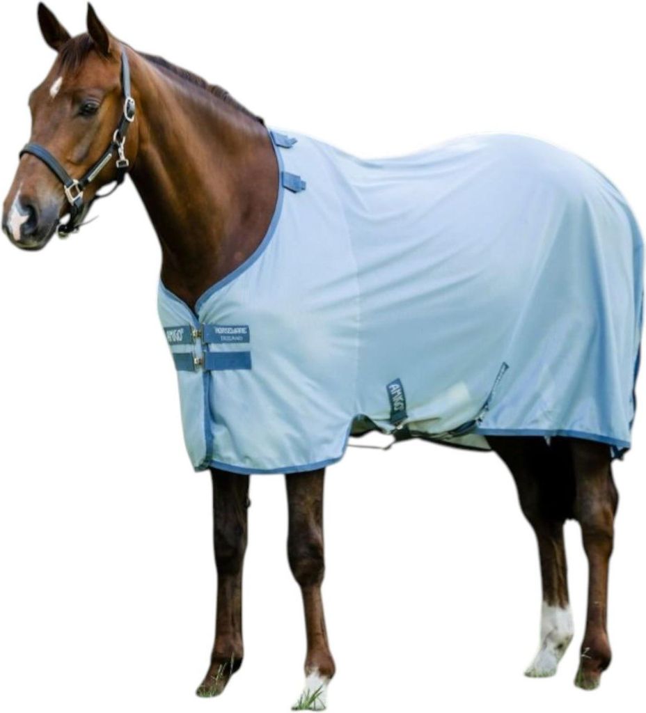 Horseware Ireland Fliegendecke Amigo Bug Rug Heather Blue/Blue & Silver 155 cm