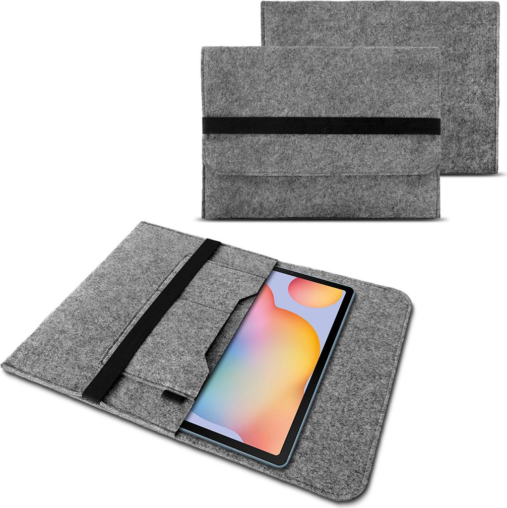 Tablet Tasche für Samsung Galaxy Tab S11 S10 S9 S8 S7 11" Hülle Filz SchutzhülleFarbe:Grau