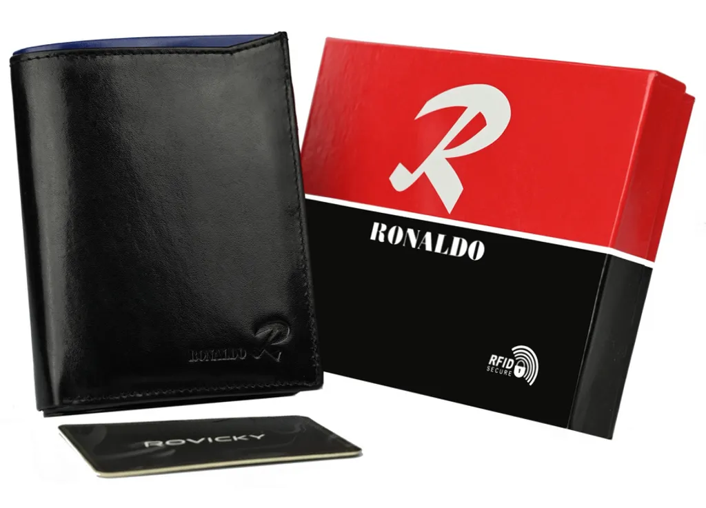 Portafoglio Ronaldo in Vera Pelle con Protezione RFID Antifurto