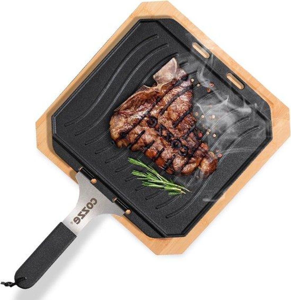 Pizzaplatte für Grill mit wendbarem Boden für extra knusprige Ergebnisse