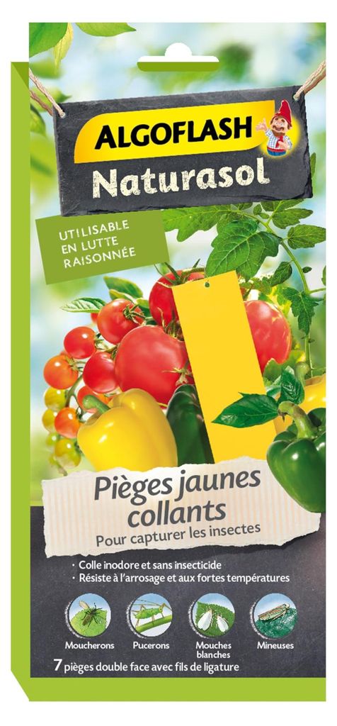 7 pieges a insectes jaunes ALGOFLASH NATURASOL