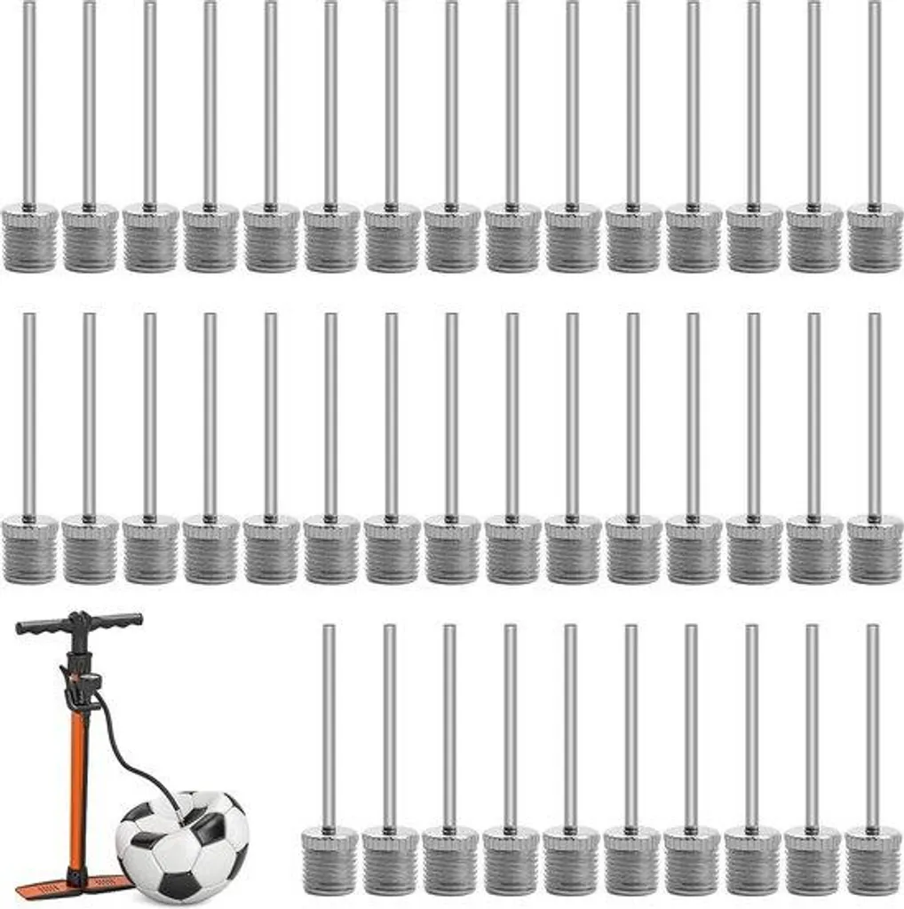 Embout de gonflage ballon de sport universel en inox - 40 aiguilles 3cm