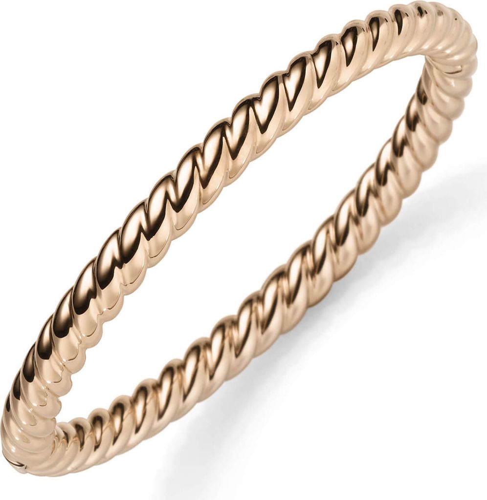Kordel Armreif Armband Armschmuck aus 585 Gold Rotgold 6mm breit, glänzend