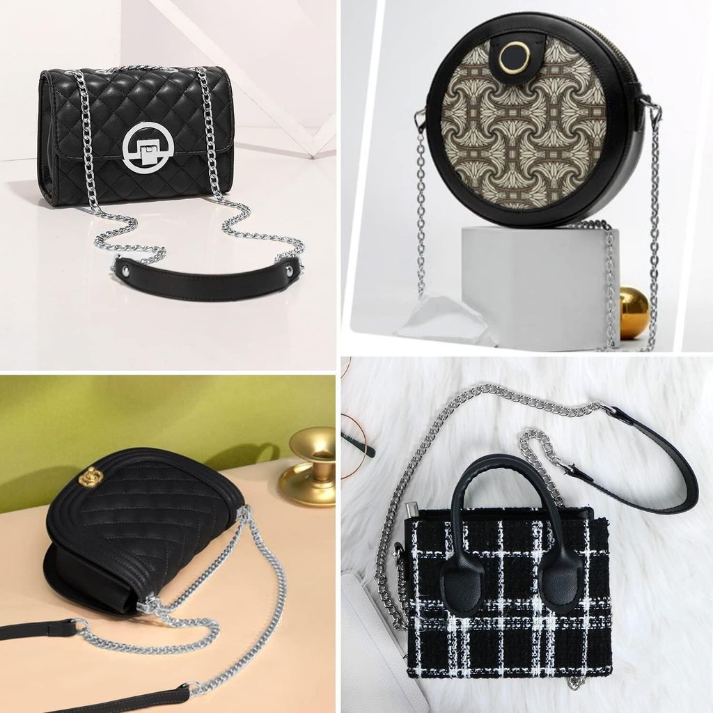 Taschenkette, Stück Leder Kettenriemen, Metall Kette