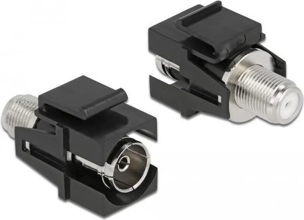 Modulo Keystone IEC Maschio a Femmina Nero | Adattatore Antenna TV