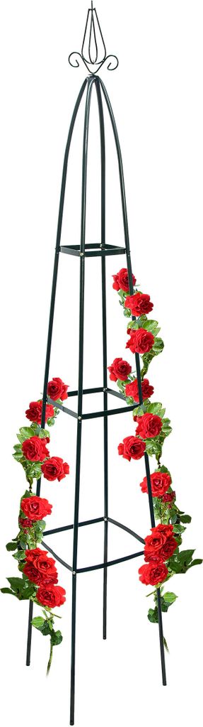Relaxdays Rankturm Metall spitz 190 cm, Rankhilfe für Produktbild 
