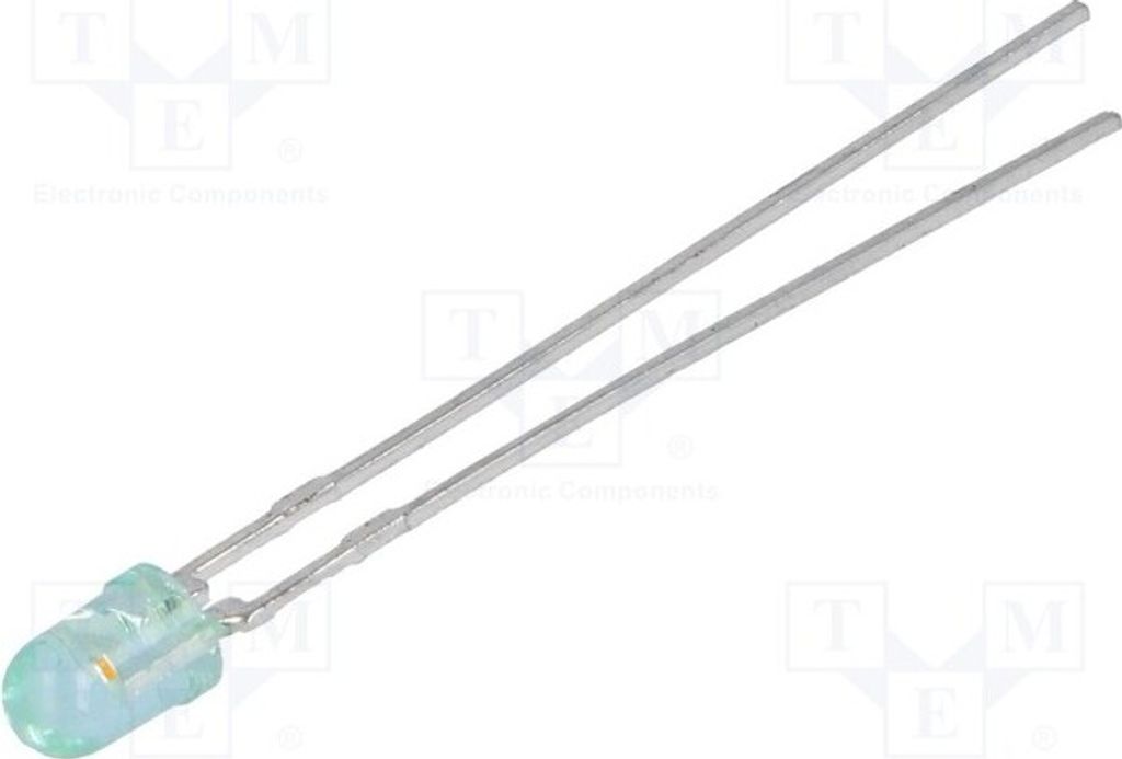 2x LED 27,3÷45mcd 3mm 45° HLMP-1540 LED Dioden THT 3mm grün