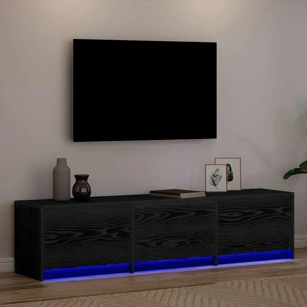 Maison Exclusive Mobile TV LED 165cm Rovere Nero | Design Moderno - 5