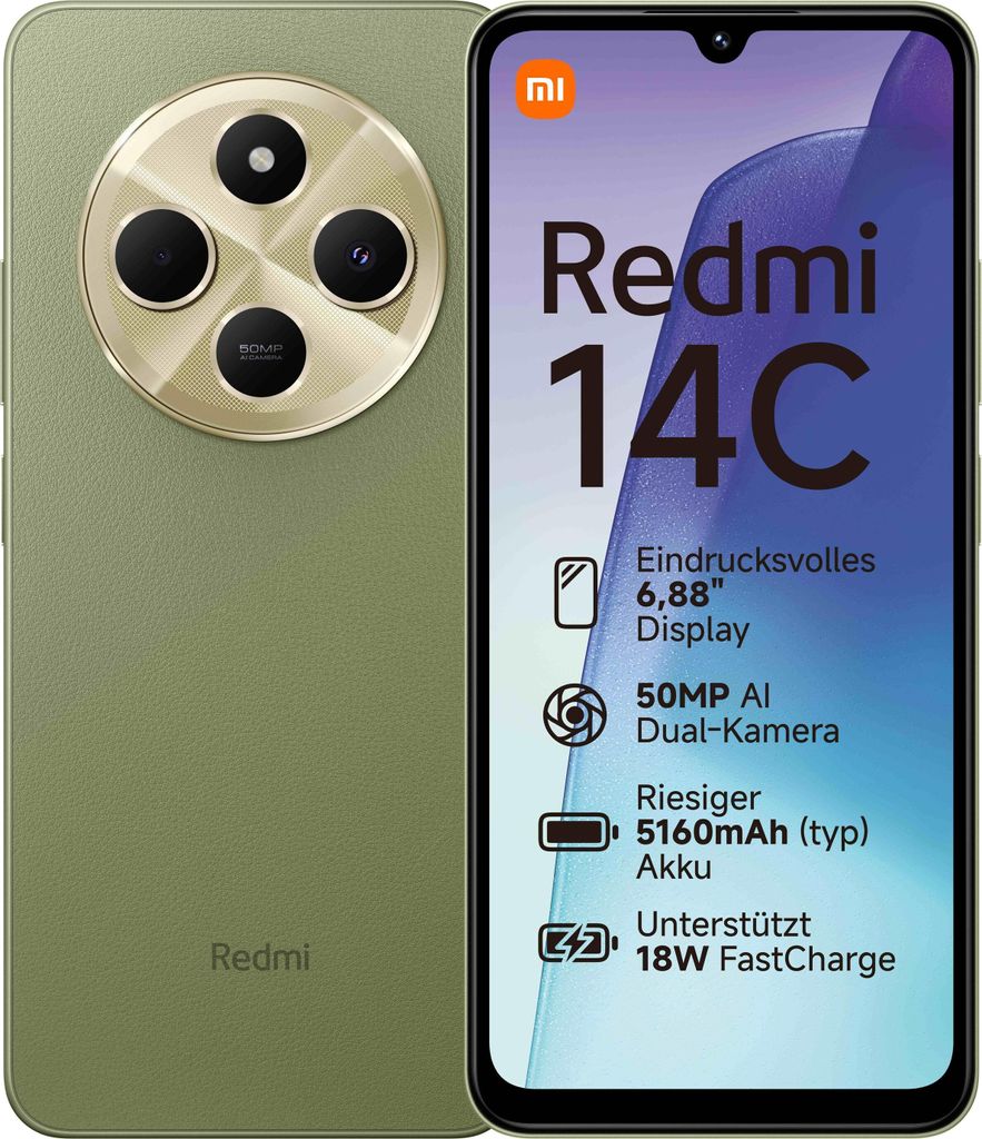 Redmi 14C 4GB + 128GB Sage Green Smartphone