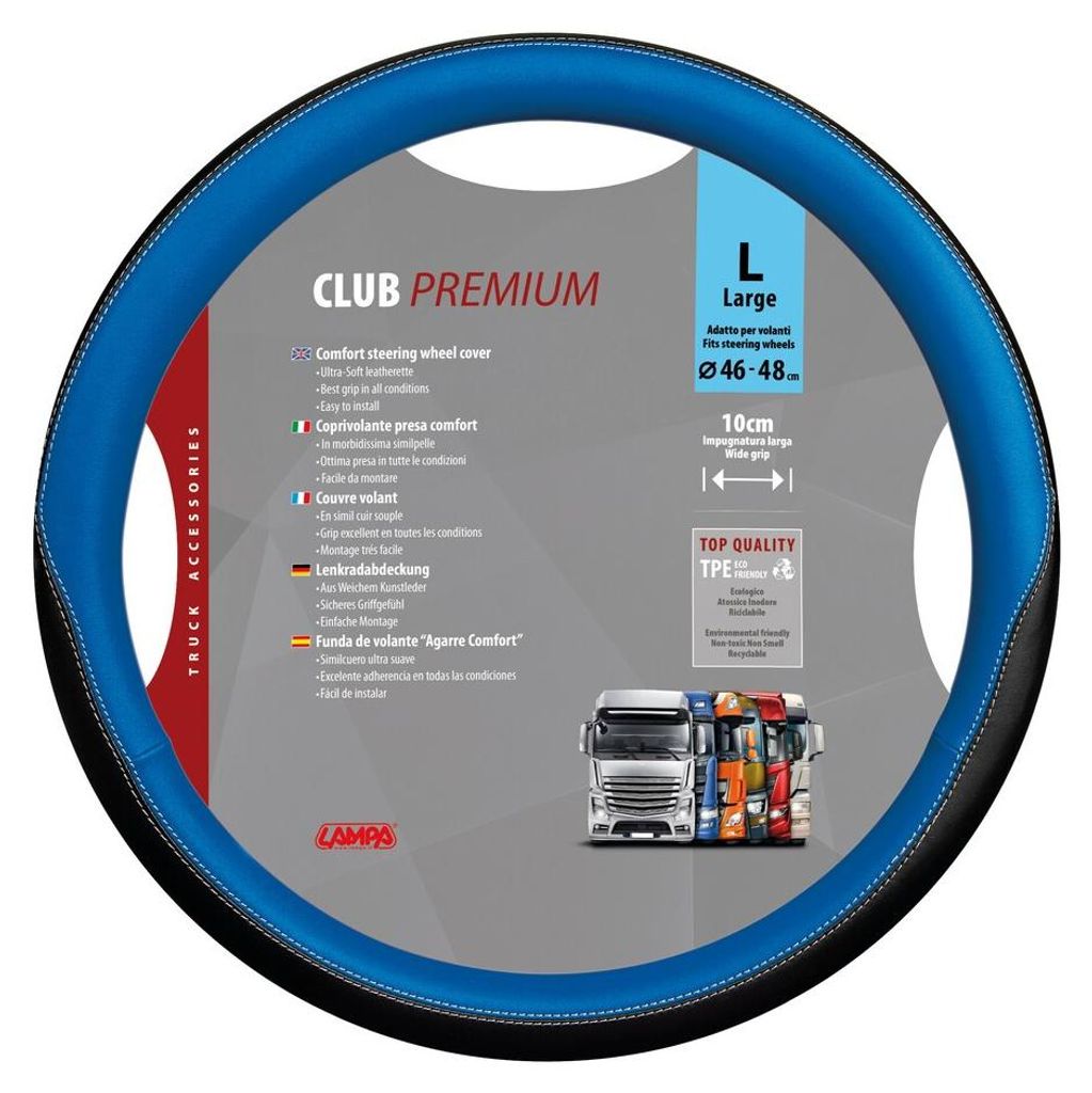Lampa Lenkradbezug Club aus Skeentex - L - Ø 46/48 cm - Blau