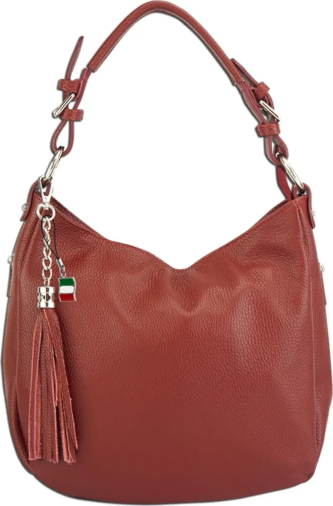 Sac Shopper Florence en Cuir Rouge OTF134R - Grand Sac à Main Élégant