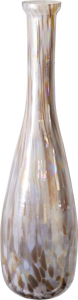 Vase aus Glas, 40 cm, Serie EH, in Beige und Braun