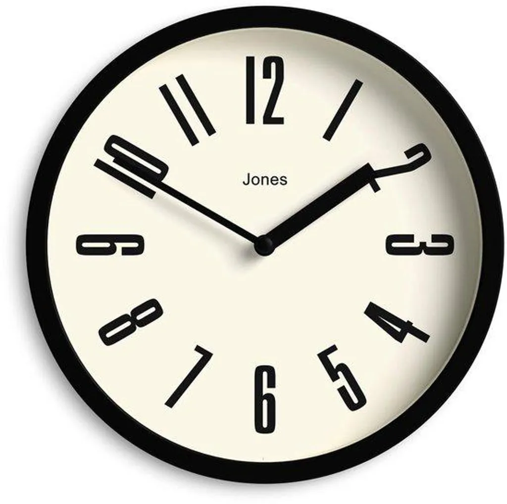 Horloge Murale Lisible Noire 20 cm - Chiffres Faciles à Lire Hot Tub