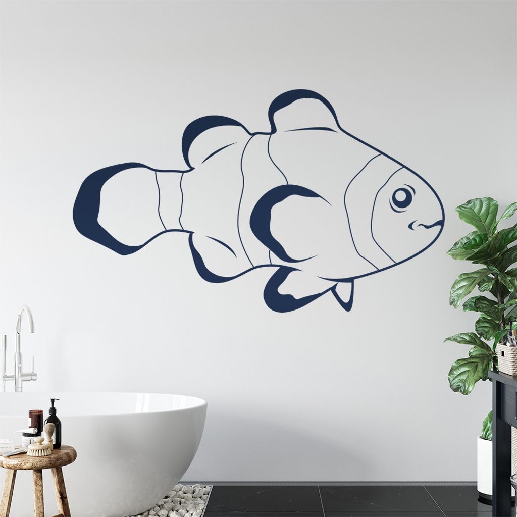 KIWISTAR Anemonenfisch - Clownfisch Wandtattoo in 6 Größen - Wandaufkleber Wall Sticker - Dekoration, Küche, Wohnzimmer, Schlafzimmer, Badezimmer