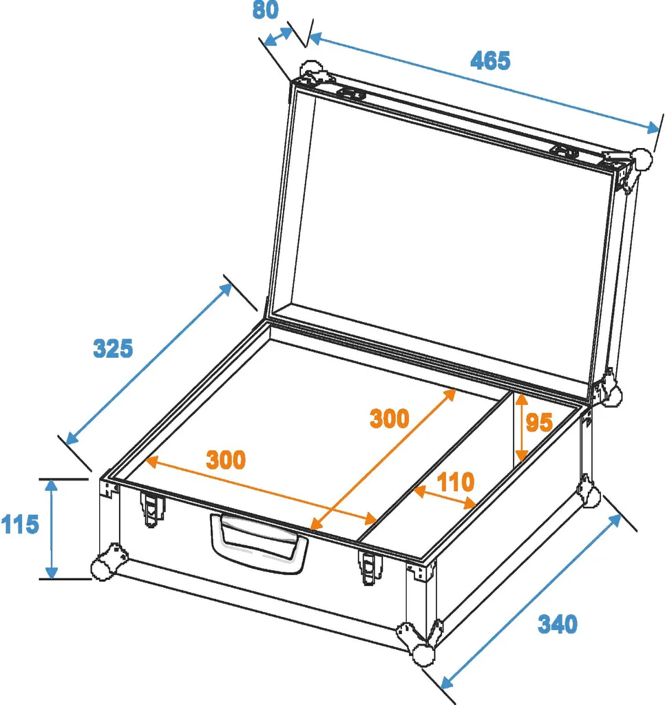Roadinger Universal-Koffer-Case K-1 3012621F Flightcase de Protection - 2