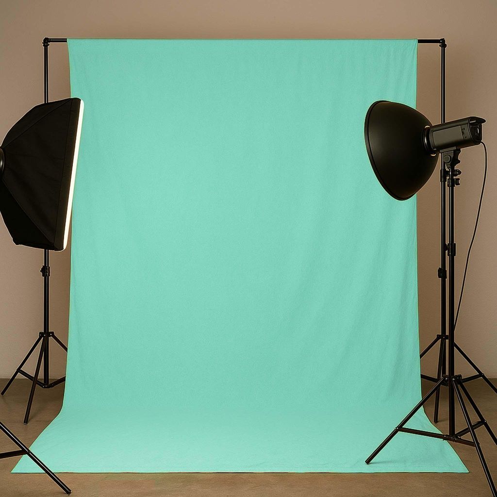 Walimex Sfondo In Tessuto Per Foto – 2,85 X 6 M, Verde Chiaro, 100% Cotone Lavabile, Con Tunnel Per Asta - 5