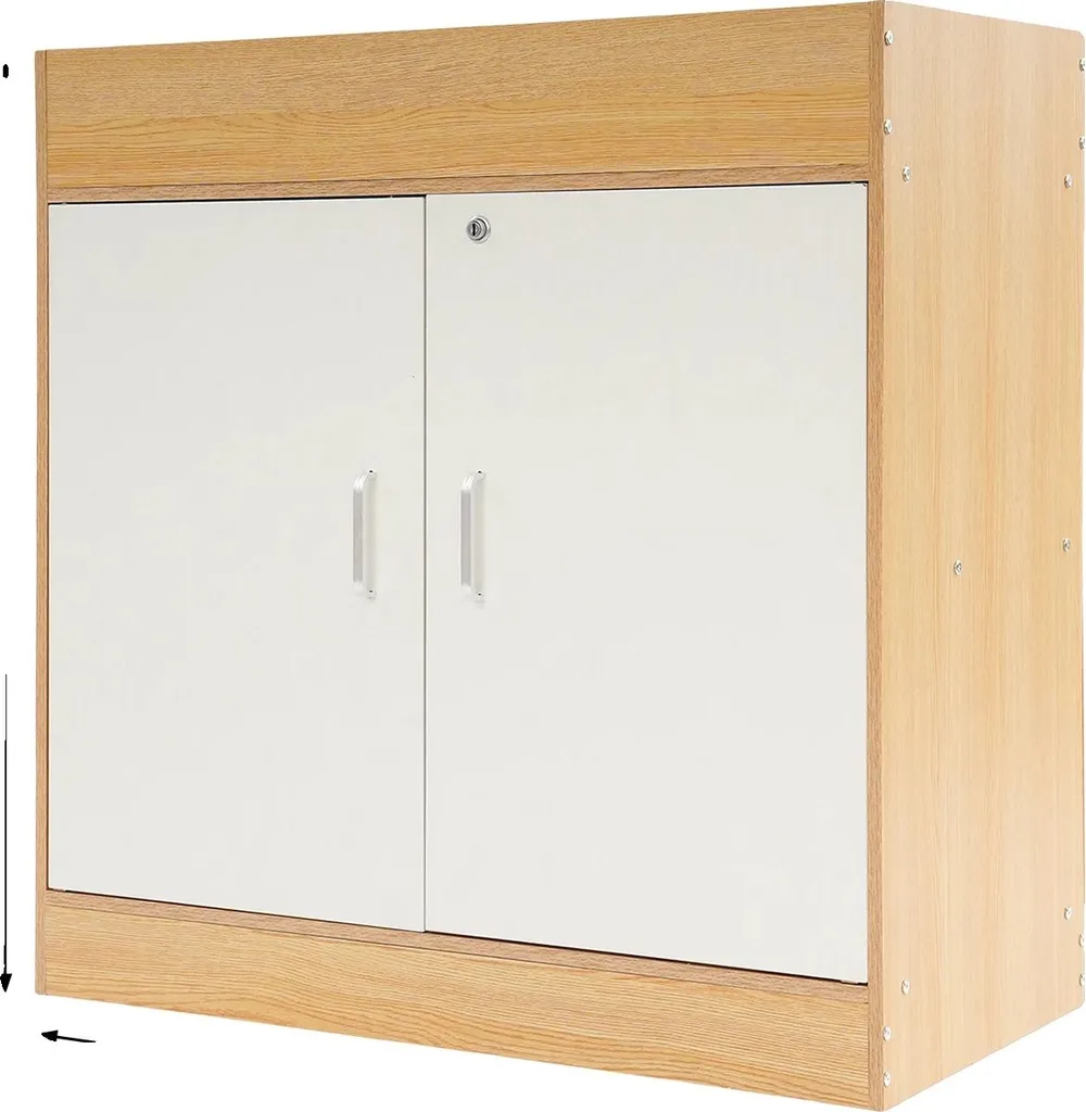 Étagère à dossiers robuste en MDF cerisier avec serrure de sécurité