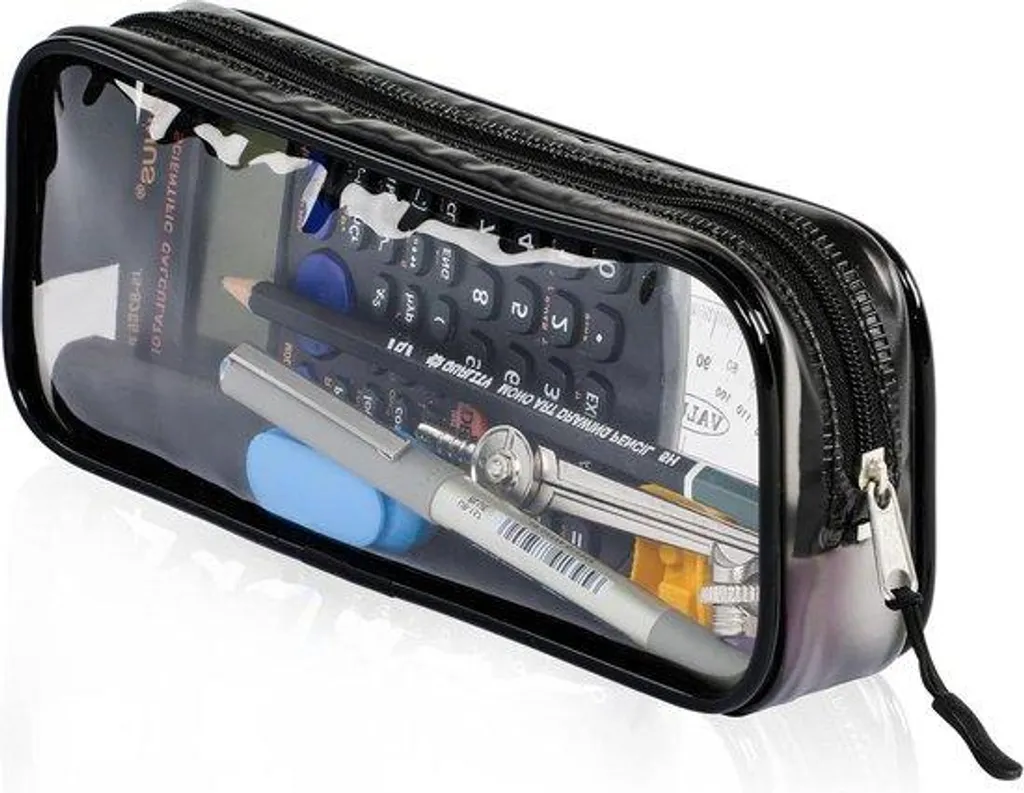 Trousse de rangement étanche en PVC rigide pour stylos et accessoires