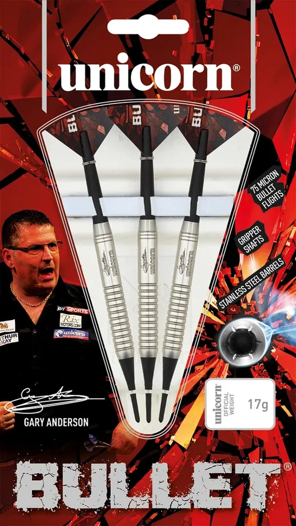 Jeu de Fléchettes de Compétition Bullet Gary Anderson 16g Soft Tip - 3