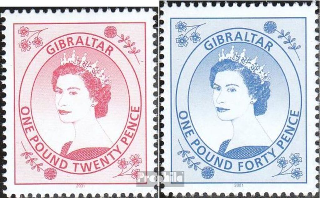 Briefmarken Gibraltar 2001 Mi 976-977 (kompl.Ausg.) postfrisch Elizabeth II