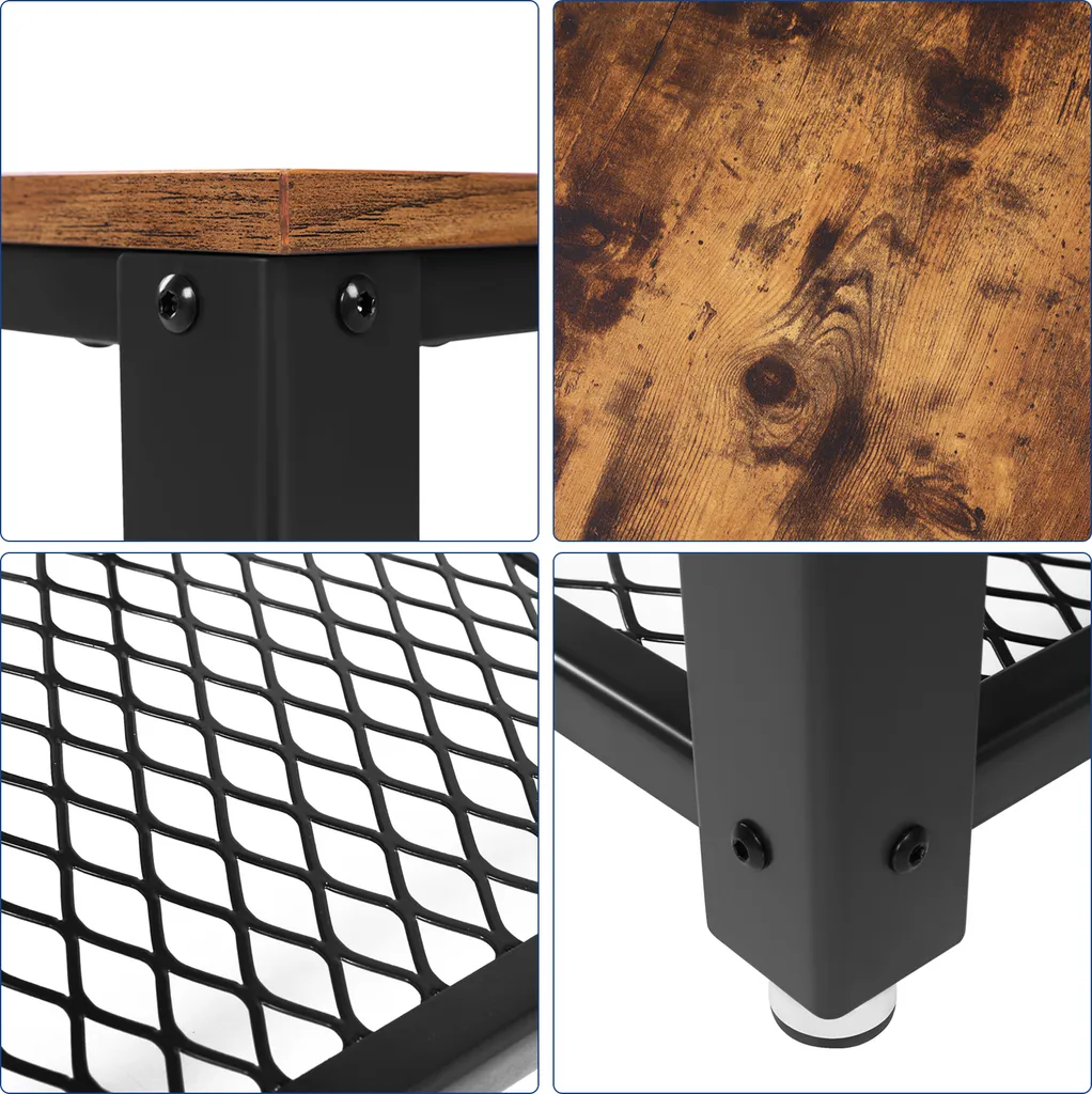 Table d'Appoint Stable et Robuste, Montage Facile, Design Industriel - 6