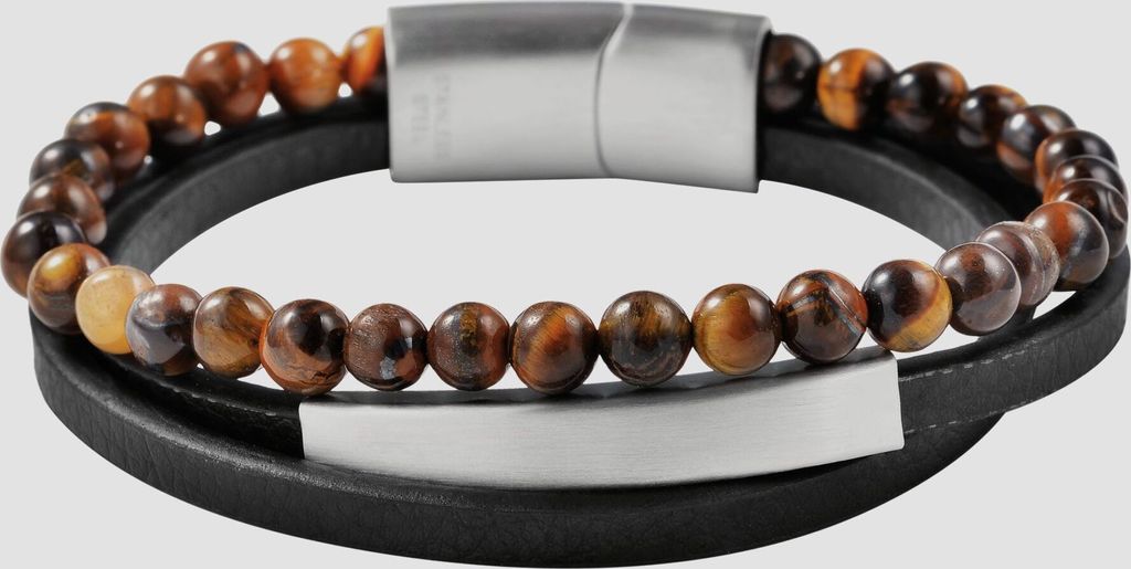 Akzent Armband aus Kunstlederion mit Tigerauge Produktbild 