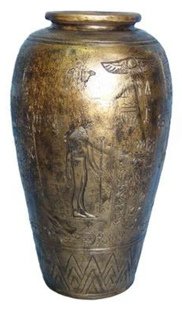 Design Ägyptische Vase Decovase Figur Statue Skulptur Figuren Skulpturen Neu