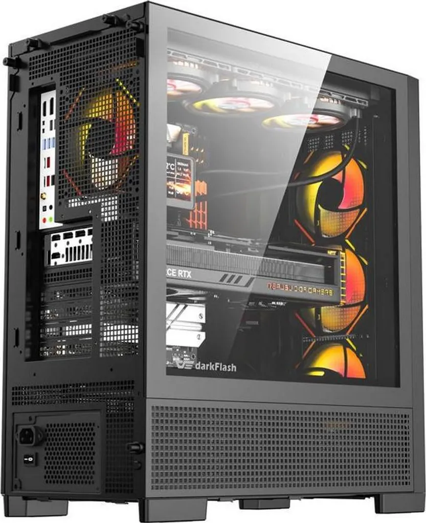 DarkFlash AIRNOVA Boîtier PC avec Trio de Ventilateurs Silencieux - 2