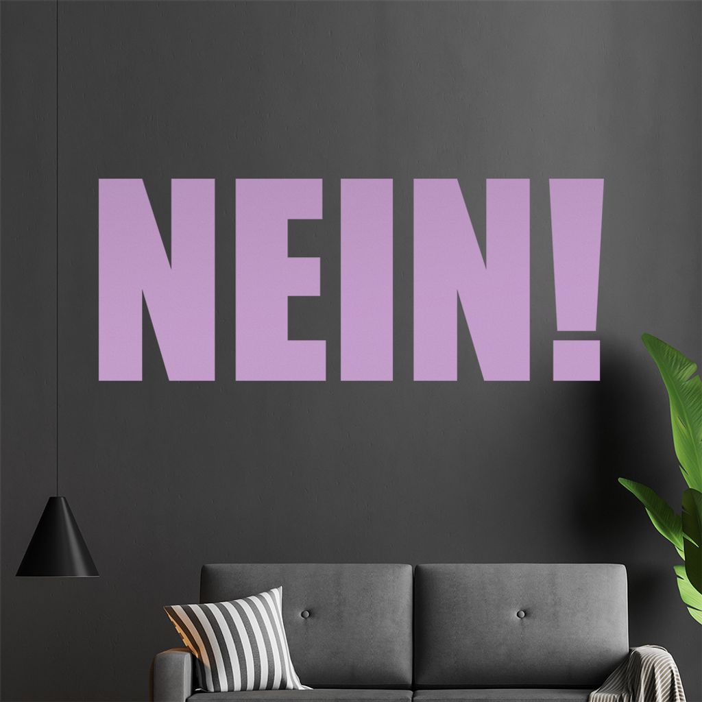 Nein! Wandtattoo in 6 Größen - Wandaufkleber Wall Sticker - Dekoration, Küche, Wohnzimmer, Schlafzimmer, Badezimmer