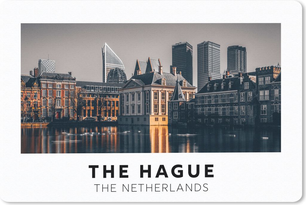 MuchoWow Mauspad Mousepad Niederlande - Abend - Den Haag 27x18 cm - Mousepads - Maus Mat - Pad - Mausunterlage - Büroartikel - Desk Matten