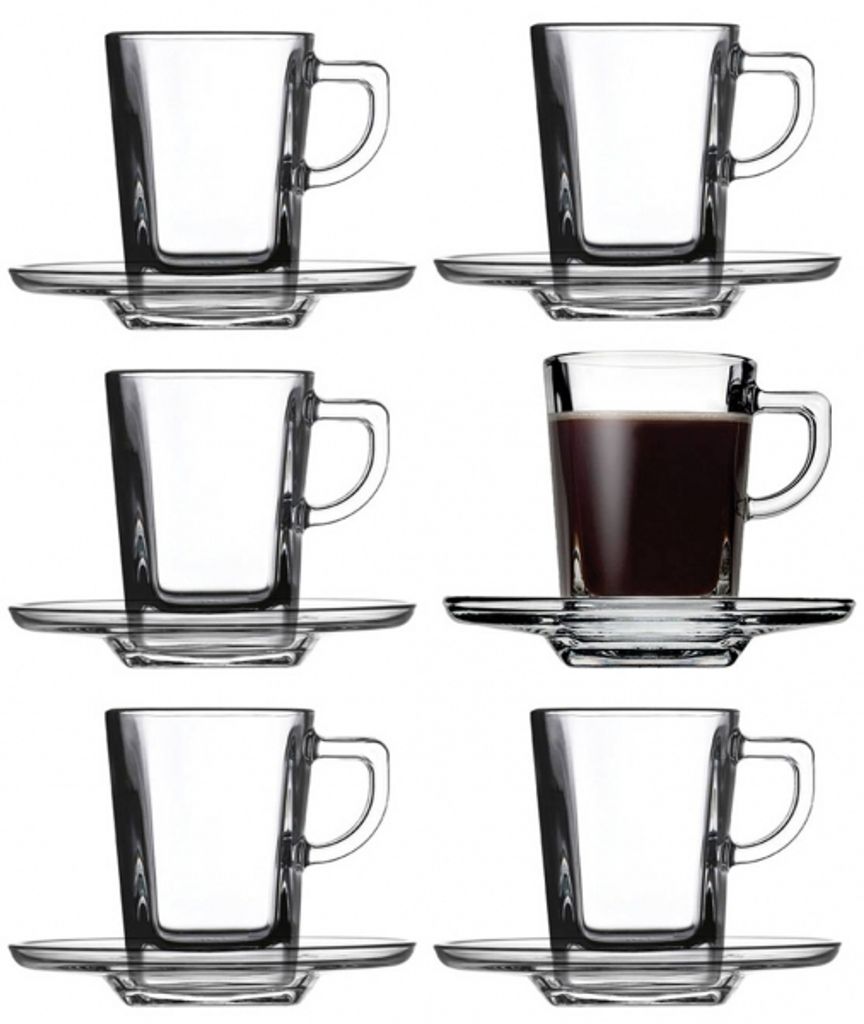 12tlg. Set Espressotassen mit Unterteller Carre Produktbild 