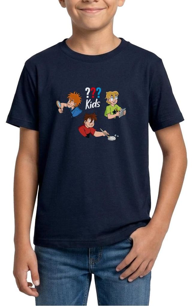 Spreadshirt Die Drei Fragezeichen Kids Detektive Teenager T-Shirt, 152/164 (12-14 Jahre), Navy
