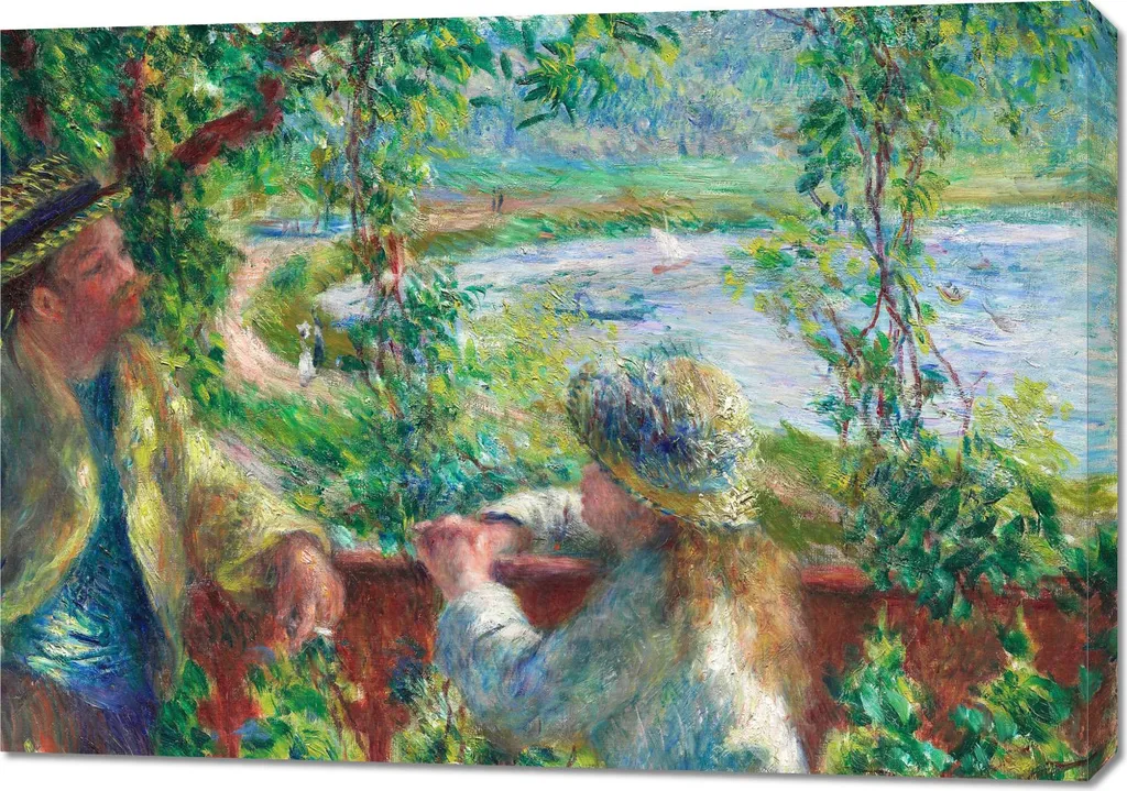 Tableau Renoir Near the Lake 100x70 cm Impression Haute Définition Salon