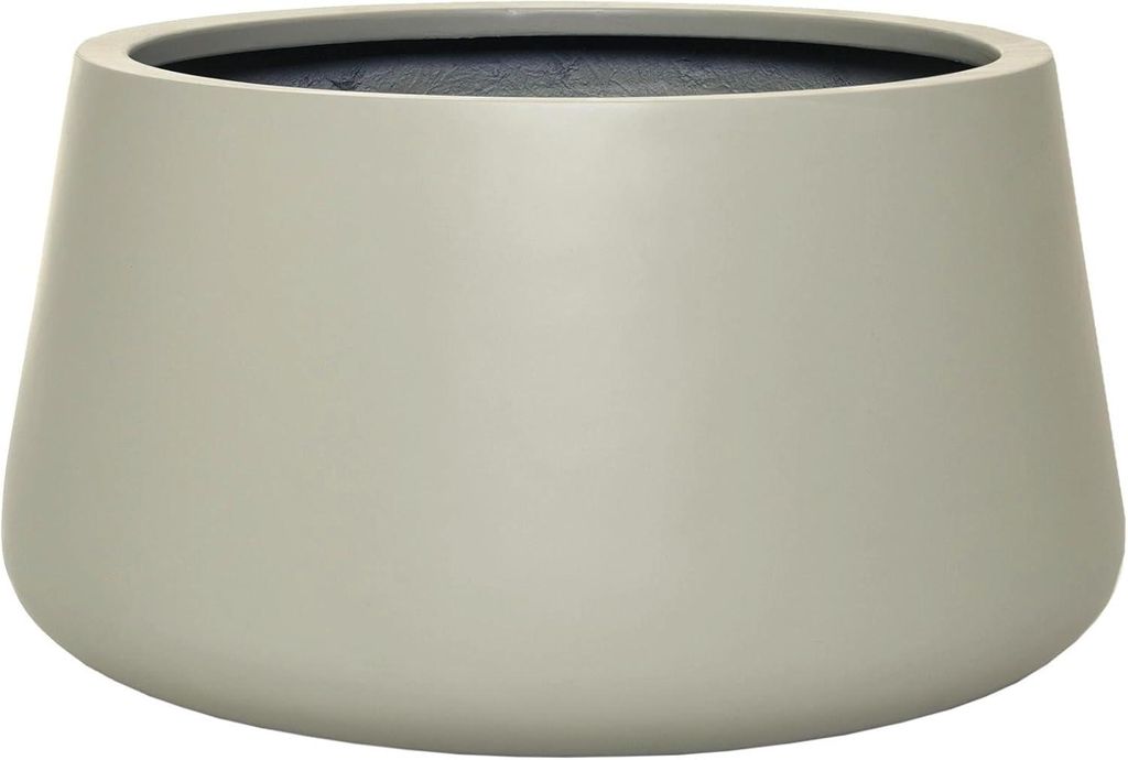 Pot de fleurs VIVANNO en fibre de verre GORDO, rond, beige Image du produit 