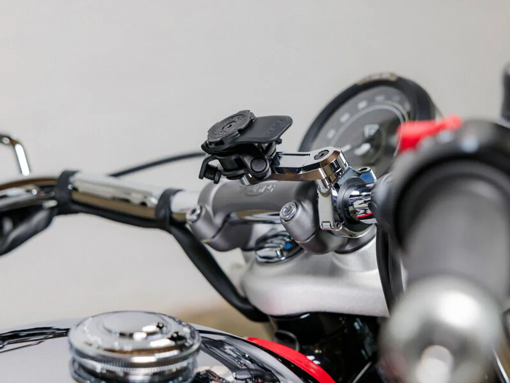 Support Moto Quad Lock Chrome avec Verrouillage de Sécurité Double Étage