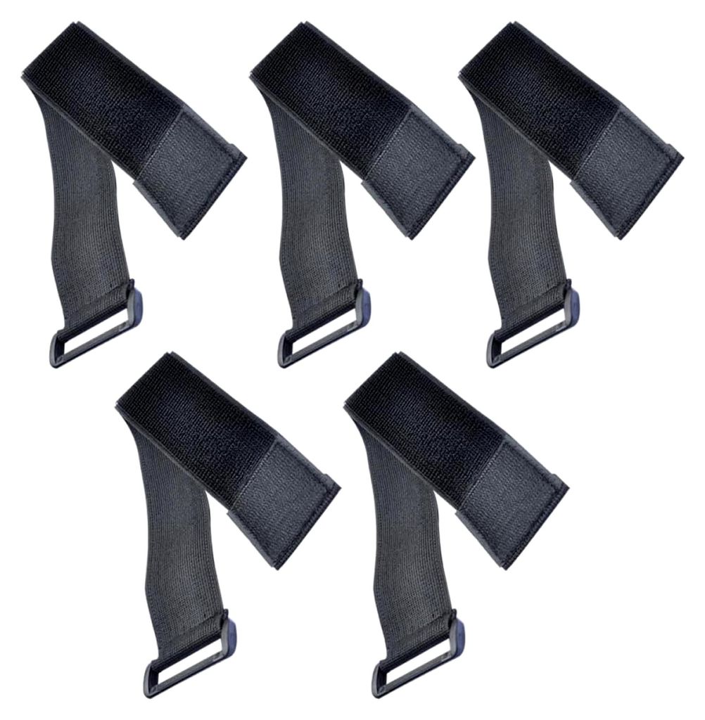5 Stück elastische Polyester-Klettgurte zur Befestigung, verschleißfest und robust für Sportveranstaltungen und Spiele mit verstellbarem Schnall...