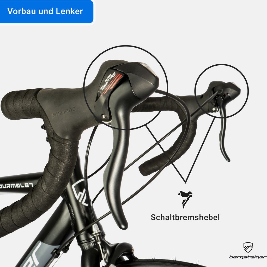 Bergsteiger Tourmalet 28 Zoll Rennrad, Aluminium Gravelbike Produktbild 4