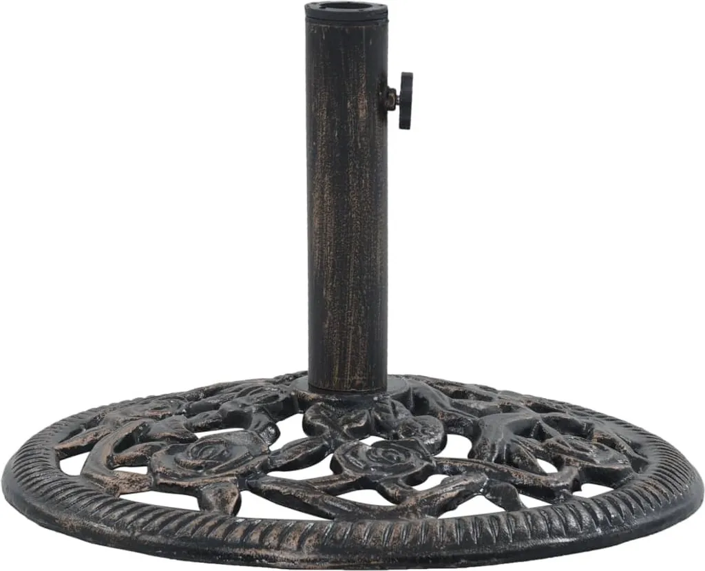 Supporto Ombrellone Ghisa Bronzo 12kg 48cm | Base Robusta da Giardino